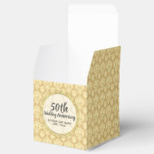 50-jarig jubileumfeest Gouden Damast Cake Bedankdoosjes (Geopend)