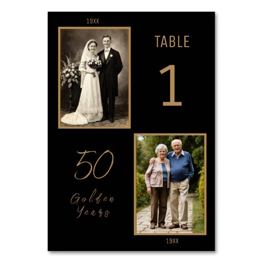 50-jarig jubileumnummer tafelnummer – toen en nu-f (Voorkant)