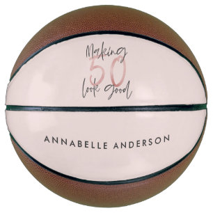 50-jarige glitter-verjaardag basketbal