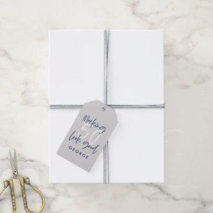 50-jarige gouden verjaardag dankzij je cadeau cadeaulabel
