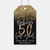 50-jarige verjaardag, bedankt cadeaulabel (Voorkant)