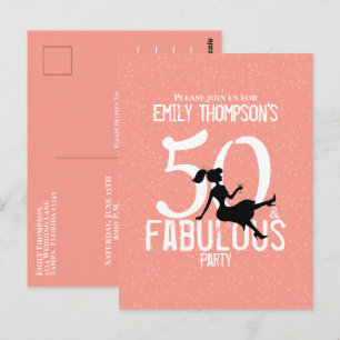 50-jarige verjaardag en Fabulous Modern Cocktails Briefkaart