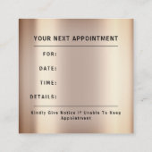 50% korting Logo Dank u Roos Gold Afsprakenkaartje (Achterkant)