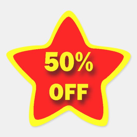 50% KORTING Star Stickers (Voorkant)