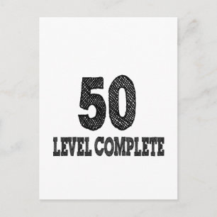 50 Level Voltooid Verjaardag Briefkaart