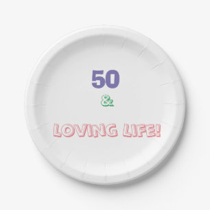 50 & Liefde Voor Het Leven Papieren Bordje