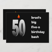 50 met vlam, grote uitnodiging van vijf tot zes uu (Voorkant / Achterkant)