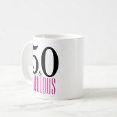 50 mignons et rose/noir fabuleux de tasse de (Devant gauche)