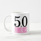 50 mignons et rose/noir fabuleux de tasse de (Gauche)