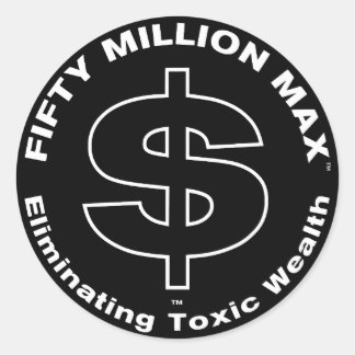 50 miljoen Max™ Dollar Logo 3" Stickers (6)