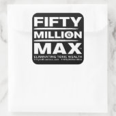 50 miljoen Max™ tekst Logo 3" Stickers (6) (Tas)