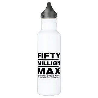 50 miljoen Max™ zwarte Logo stalen waterfles
