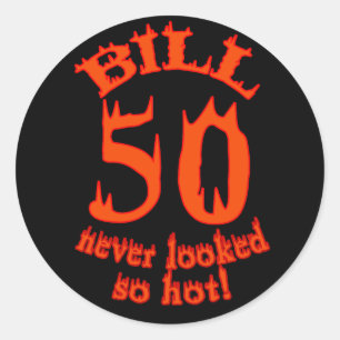 50 Nooit zo heet voor BILL Ronde Sticker