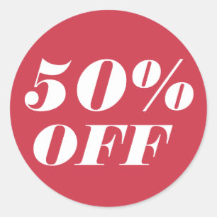 50% OFF Pas Tekst aan Ronde Sticker
