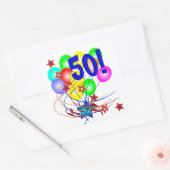 50! Ou N'Importe Quel Âge Ballons Stickers Anniver (Enveloppe)