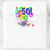 50! Ou N'Importe Quel Âge Ballons Stickers Anniver (Sac)