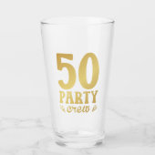 50-partijenbemanningen 50e verjaardag Drink Glas (Voorkant)