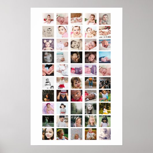 50 Persoonlijke Fotocollage Poster (Voorkant)