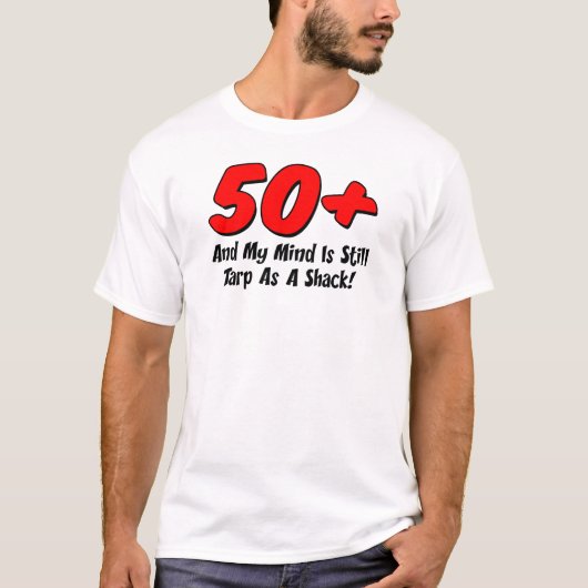 50 plus mind Tarp als shack T-shirt (Voorkant)