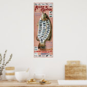 50 poissons du Poster vintage des eaux américaines (Cuisine)