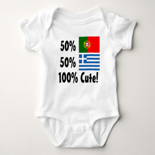 50% Portugees 50% Grieks 100% klap Romper