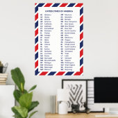 50 Poster des États-Unis d'Amérique (Bureau à domicile)