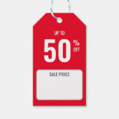 50 procent korting op rode verkoop productprijs La Cadeaulabel (Voorkant)