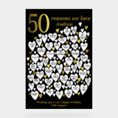 50 raisons Nous vous aimons 50e Anniversaire Coeur (Recto)