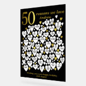 50 raisons Nous vous aimons 50e Anniversaire Coeur (Angle)