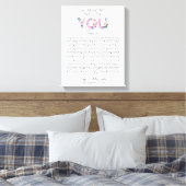 50 redenen waarom we van je houden roze blauwe blo canvas afdruk (Insitu (Slaapkamer))