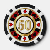 50 Rode Casino Chip Las Vegas (Achterkant)