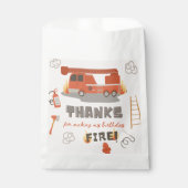 50 Sacs de traitement de camion-feu | Feu Annivers (Devant)