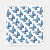 50 serviettes en papier - Papillons Morpho Bleus. (Devant)