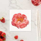 50 serviettes en papier - Peine de corail (En situation)