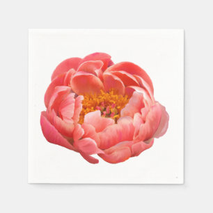 50 serviettes en papier - Peine de corail