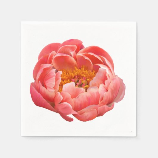 50 serviettes en papier - Peine de corail (Devant)