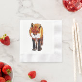 50 serviettes en papier renard, linge de table en  (En situation)