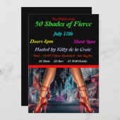 50 Shades of Fierce Event Invitations Kaart (Voorkant / Achterkant)