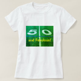 50 sportvelden op het football van de tertiaire li t-shirt
