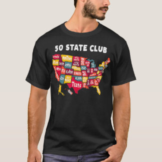 50 State Club Map Of America - Collectable For Men T-shirt