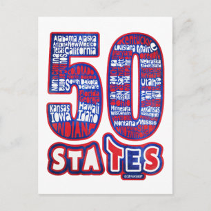 50 STATEN VS BRIEFKAART