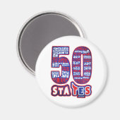 50 STATES USA MAGNEET (Voorkant / Achterkant)