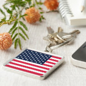 50-sterren Amerikaanse vlag: oude glorie sterren e Sleutelhanger (Zijkant)