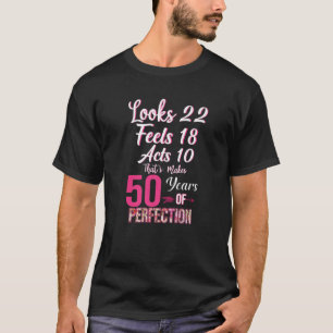 50 stervende vrouwen ter grootte van 1972 dagen 50 t-shirt