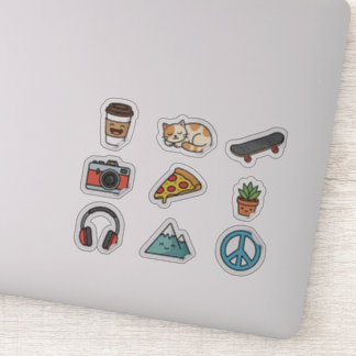 50 stuks Kawaii Esthetische Vinyl Sticker Set