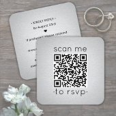 50 stuks QR-code RSVP nep zilverfolie bijlage Vierkante Visitekaartje