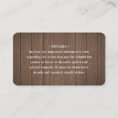 50 stuks Scan Me QR RSVP Bruine Nep Houten Enclosu Visitekaartje (Achterkant)