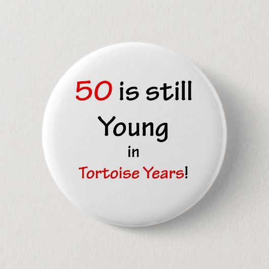 50 Tortoise-jaren Ronde Button 5,7 Cm (Voorkant)