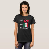 50 Trinidad en Tobago 50 Mexicaanse vlag Pride T-shirt (Voorkant volledig)