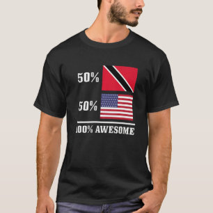 50 Trinidad en Tobago 50 VS Amerikaanse Vlag Trots T-shirt